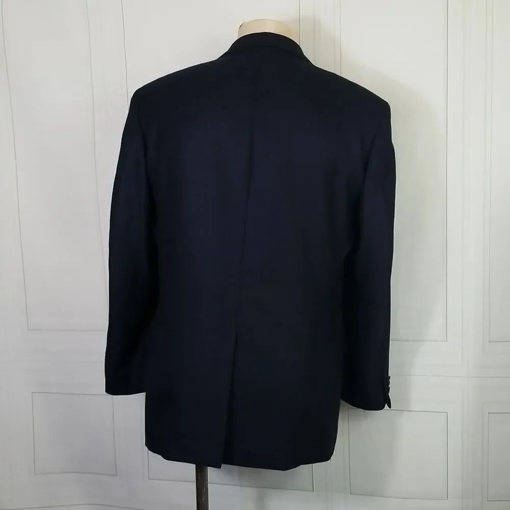 JOHN W. Nordstrom 44R Sport Coat Loro Pianna Italy 100% Cashmere Navy Two Button